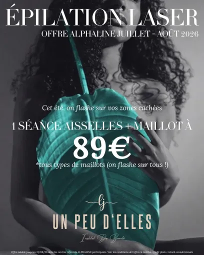 offre d'été sur l'épilation laser Alphaline : aisselle plus maillot à 89 euros, Bergerac, Un peu d'Elles